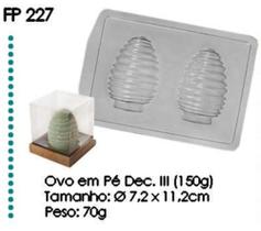 Forma Especial (3 partes) Crystal Forming Ovo em Pé Decorado 4 250g (FP228)