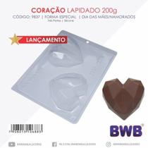 Forma Especial (3 partes) para Chocolate BWB Coração Lapidado 200g (9837)