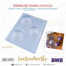 Forma Especial (3 partes) para Chocolate BWB Esfera 70mm Lapidada (10266)