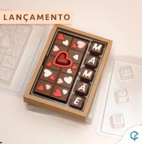 Forma Especial (3 partes) para Chocolate Crystal forming Tablete coração vazado (FP183)