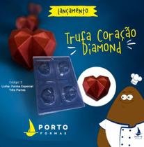 Forma Especial (3 partes) para Chocolate Porto Formas Trufa Coração Diamond (3)