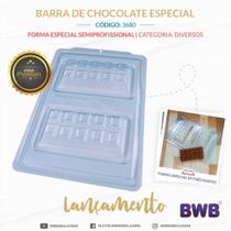 Forma Especial (3 partes) Semiprofissional para Chocolate BWB Barra de Chocolate Especial (3680)