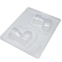 Forma Especial Bota Feliz Natal 3 Partes com Silicone de 80g Forma Especial Bota Feliz Natal 3 Partes com Silicone de 80g