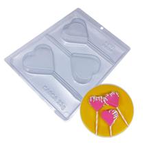 Forma especial c/3 partes pirulito para rechear coração bwb Forma especial c/3 partes pirulito para rechear coração bwb