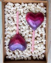 Forma Especial Com Silicone BWB Pirulito Coração Lapidado - Cod 10283