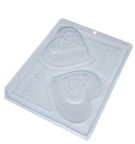 Forma Especial Coração Efeitos 3 Partes com Silicone de 200g Forma Especial Coração Efeitos 3 Partes com Silicone de 200g