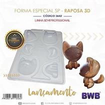 Forma Especial Semiprofissional (3 partes) para Chocolate BWB Raposa 3D (3642)