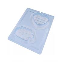 Forma especial silicone tradicional - pop it sorvete e coracao (10287) bwb