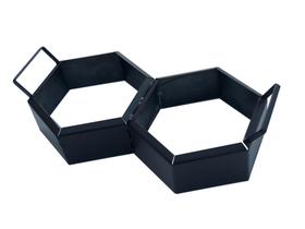 Forma Fazer Bloco Sextavado 2 Blocos 17x6cm Lajotinha Piso