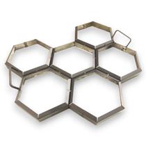Forma Fazer Bloco Sextavado 6 Blocos 17x6 cm Lajotinha Piso Forma Fazer Bloco Sextavado 6 Blocos 17x6 cm Lajotinha Piso