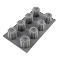 Forma Formato Flor 8 Divisórias Flexível Cinza 17x29cm - James.F Forma Formato Flor 8 Divisórias Flexível Cinza 17x29cm - James.F