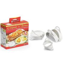 Forma Forminha de Pastel Branco C/3 Unidades P M G