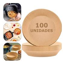Forma Forro De Papel Descartável P/ Air Fryer Kit Com 100 Unidades