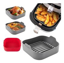 Forma Forro Para Air Fryer De Silicone Antiaderente 18.5x18.5x5cm