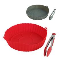 Forma Fritadeira Silicone Redonda com Pegador 18cm Forma Fritadeira Silicone Redonda com Pegador 18cm