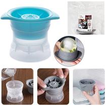 Forma Gelo Bola Esferica Plastico Tampa Silicone 7,5X6,5X6Cm