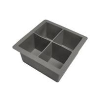 Forma Gelo Em Cubo 4 Cavidades Drinks Whisky Com Tampa