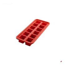 Forma Gelo Mimo Style Quadrada Vermelha Silicone Gelado Casa