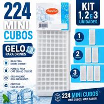 Forma Gelo Mini Cubos 224 Cubinhos Drink Whisky Café Gelado