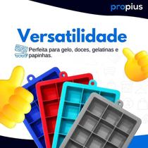 Forma Gelo Retangular Silicone Flexível Free Bpa Livre