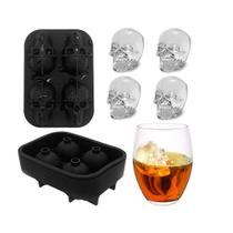 Forma Gelo Silicone Caveira Festas Drinks Bar Wisky Bebidas