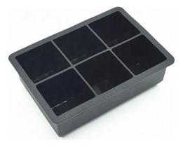 Forma Gelo Silicone Cubos Quadrados Grandes Drinks Com Tampa