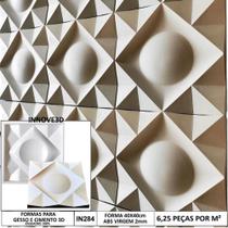 Forma gesso 3d em abs 2mm gesso / cimento 3d in284 40x40cm