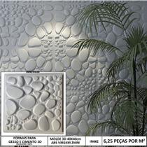 Forma Gesso 3d Pedra Seixo 40x40cm Abs 2mm Molde Para Gesso/cimento/concreto IN662