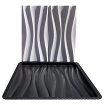 Forma Gesso e Cimento ABS Placa 3D - Riviera 50x50 Forma Gesso e Cimento ABS Placa 3D - Riviera 50x50