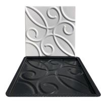 Forma Gesso e Cimento ABS Placa 3D - Zafira 50x50 - Xmoldes Formas 3D