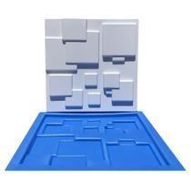 Forma Gesso Plástico e Borracha Placa 3D - Mosaico Liso Forma Gesso Plástico e Borracha Placa 3D - Mosaico Liso