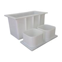 Forma Injesul Retangular 3kg com Prensador para Fabricação de Queijo Caseiro