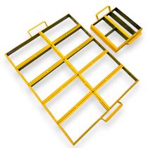 Forma Kit Paver Manual Para Produção de Bloquete Retangular Lajotinha 20x8cm Forma Kit Paver Manual Para Produção de Bloquete Retangular Lajotinha 20x8cm