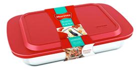 Forma Lasanheira Com Tampa Plástica 5L Marinex Cor Vidro