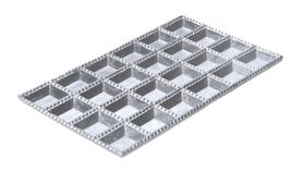 Forma master para massas tortei ravioli mini pastel 24 cavidades em alumínio