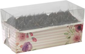 Forma Mini Bolo Caseirinho Forneável Flowers - 10 Unidades - Ideia Embalagens