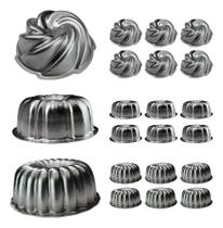 Forma Mini Bolo Pudim Suiça Vulcao Decorada Gomada 9X4 6 P K Forma Mini Bolo Pudim Suiça Vulcao Decorada Gomada 9X4 6 P K