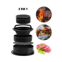 Forma Modelador de Hamburguer Profissional Artesanal 3 em 1 Forma Prensadora de Plástico 12cm Lanches Artesanais Forma Modelador de Hamburguer Profissional Artesanal 3 em 1 Forma Prensadora de Plástico 12cm Lanches Artesanais