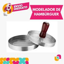 Forma Modelador Hamburguer Alumínio Molde Artesanal Profissional Manual Prensa Gourmet Lanches