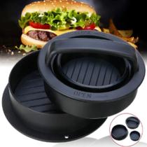 Forma Modelador Para Hambúrguer Artesanal Recheio Peq E Gde Cor Preto