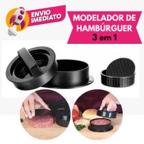 Forma Modeladora 3 Em 1 Hamburguer Tamanho P G e Recheado Artesanal Profissional Caseiro Lanche Forma Modeladora 3 Em 1 Hamburguer Tamanho P G e Recheado Artesanal Profissional Caseiro Lanche