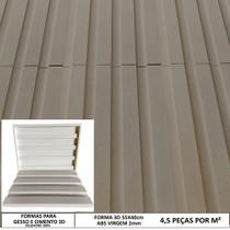 Forma molde 3d gesso ripado 55x40cm abs 2mm gesso e cimento in321 Forma molde 3d gesso ripado 55x40cm abs 2mm gesso e cimento in321