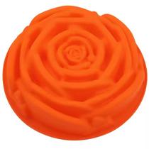 Forma Molde Assadeira Silicone Bolo Flor Rosa Artesanato 24c