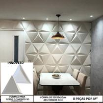 Fôrma Molde de Gesso 3d Triangulo 50x50x50cm ABS 2mm Molde para Gesso/cimento/concreto IN287