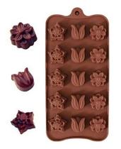 Forma Molde De Silicone Bombom Flores Chocolate Trufa Tulipa - Ebenezer