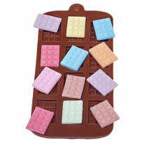 Forma Molde De Silicone Mini Barra De Chocolate 3,5x2,7 Cm