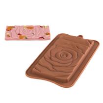 Forma Molde de Silicone Rosa Bombom Chocolate Trufas Rosa Páscoa Gelo Coração