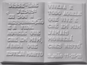 Forma/molde em Abs Artesanato - Bíblia Sagrada 30x25cm