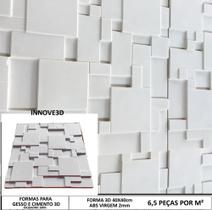 Forma Molde Gesso 3D Mosaico Liso 40x40cm em ABS Virgem 2mm IN311 - INNOVE3D