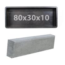 Forma Molde Meio Fio Guia de Calçada Sarjeta 80x30x10 Lajota Concretada